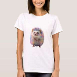 Regenbogen-Pastell-Igel steht stolz Frauen T-Shirt