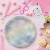 Regenbogen-Pastell-Mandala-Blumendesign Pappteller (Party)