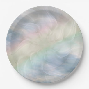 Regenbogen-Pastell-Mandala-Blumendesign Pappteller