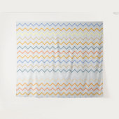 Regenbogen Pastell Zack-Zack-Linien Figur  Wandteppich (Vorderseite (Horizontal))