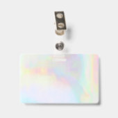 Regenbogen-Pastellfarben-Design Ausweis (Rückseite mit Clip)