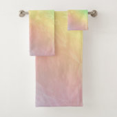 Regenbogen-PastellMandalaentwurf Badhandtuch Set (Insitu)