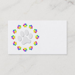 Regenbogen Pawprints Visitenkarten Visitenkarte
