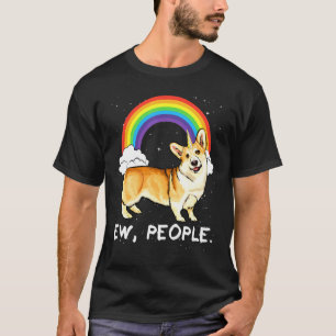Regenbogen Pembroke Welsh Corgi Ew Leute Einhorn H T-Shirt
