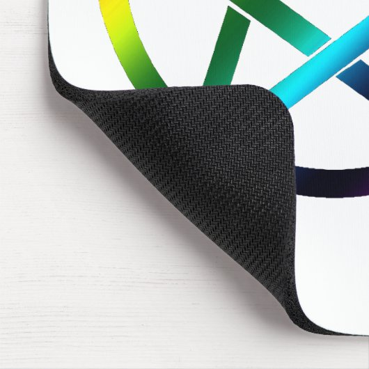 Regenbogen-Pentagramm Mousepad (Ecke)