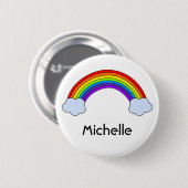 Regenbogen personalisiert button (Vorne & Hinten)