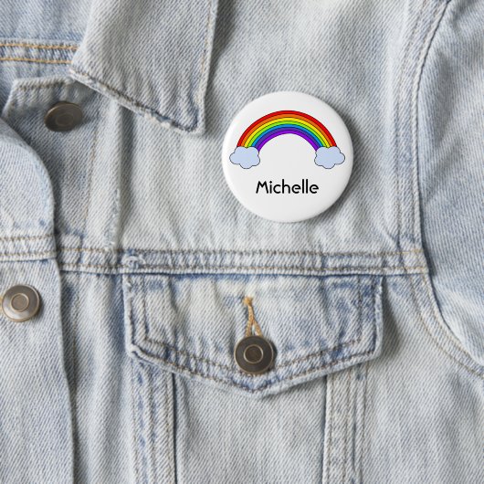 Regenbogen personalisiert button (Beispiel)