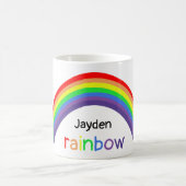 Regenbogen - personalisiert, Ihr Name Kaffeetasse (Mittel)