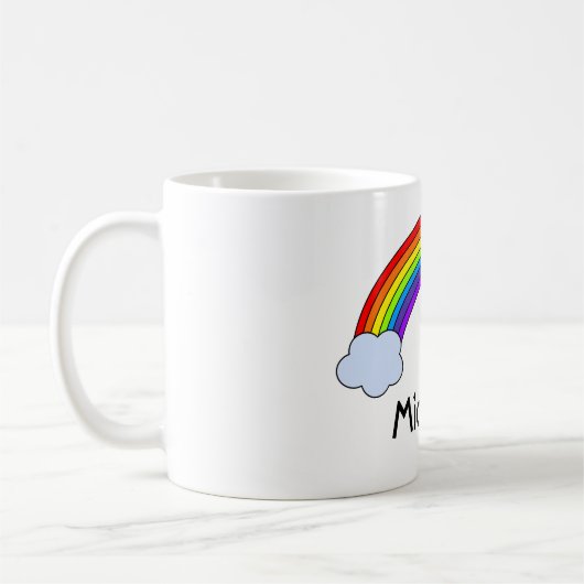Regenbogen personalisiert kaffeetasse (Links)