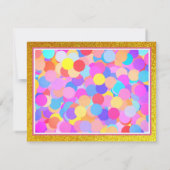 Regenbogen personalisierter Name Monogramm, Dankes Mitteilungskarte (Rückseite)