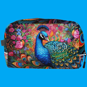 Regenbogen-Pfau-Dopp-Kit Waschbeutel