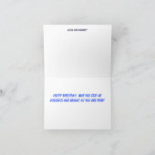 Regenbogen-Pfau-Geburtstags-Karte Karte (Innenseite)