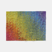 Regenbogen-Pfau-Marmor Fleecedecke (Vorderseite (Horizontal))