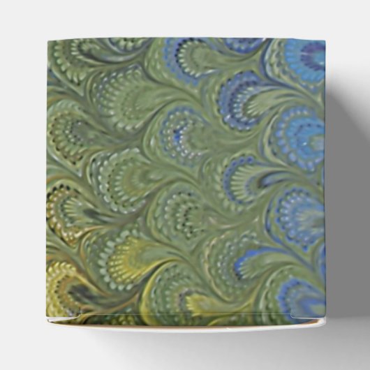 Regenbogen-Pfau-Marmor Geschenkschachtel (Oben)