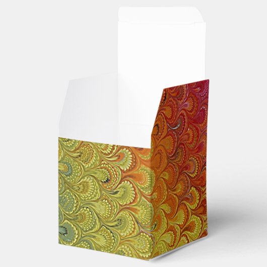 Regenbogen-Pfau-Marmor Geschenkschachtel (Geöffnet)