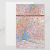 Regenbogen-Pfau-personalisiertes Briefpapier (Vorne/Hinten)