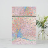 Regenbogen-Pfau-personalisiertes Briefpapier (Stehend Vorderseite)