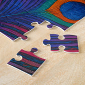 Regenbogen-Pfauenfedern Puzzle (Seite)