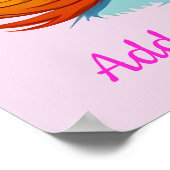 Regenbogen Pferd Anpassbar Poster (Ecke)