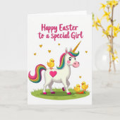 Regenbogen Pferd Frühlingskarte Karte (Gelbe Blume)