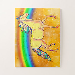 Regenbogen-Pferd-Puzzle Puzzle