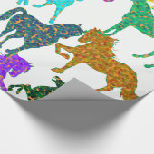 Regenbogen-Pferde - "Dotty über Pferde! " Geschenkpapier (Ecke)