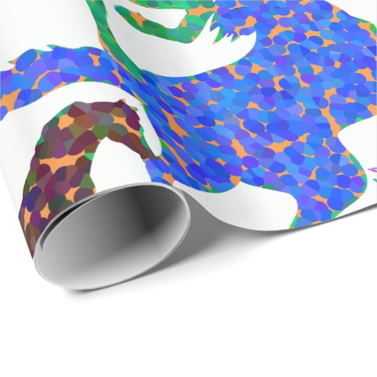 Regenbogen-Pferde - "Dotty über Pferde! " Geschenkpapier (Rolleneckpunkt)