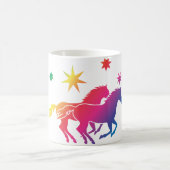 Regenbogen Pferde Kaffeetasse (Mittel)