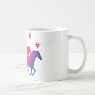Regenbogen Pferde Kaffeetasse