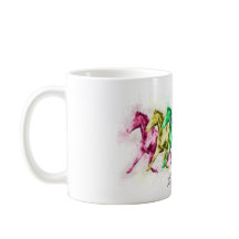 Regenbogen-pferdeartige Revue