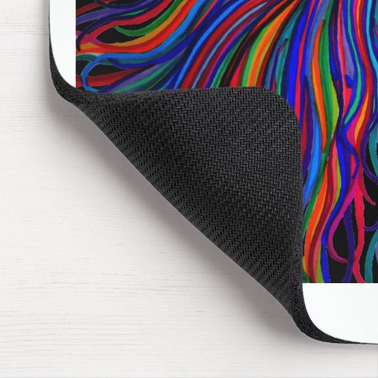 Regenbogen-Pferdekopf Mousepad (Ecke)