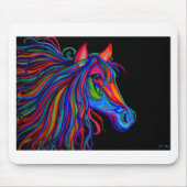 Regenbogen-Pferdekopf Mousepad (Vorne)