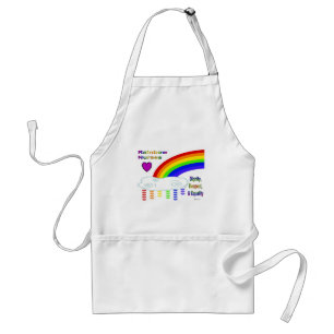 Regenbogen pflegt Schürze