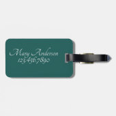 Regenbogen-Pfotenabdruck-Förderliebe-Haustier-Reis Gepäckanhänger (Rückseite horizontal)