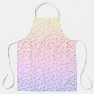 Regenbogen-Pfotenabdrücke Schürze