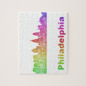 Regenbogen-Philadelphia-Skyline Puzzle (Vertikal)