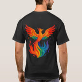 Regenbogen-Phönix Aufstieg T-Shirt (Rückseite)