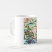 Regenbogen-Pilz Kaffeetasse (Vorderseite Links)