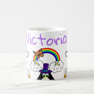 Regenbogen Pinguin Floral Daisy Schmetterling Tass Kaffeetasse