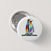 Regenbogen Pinguin Pride – Steht Zusammen Stolz Button (Vorne & Hinten)