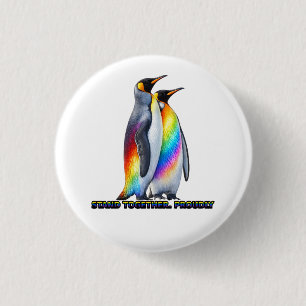 Regenbogen Pinguin Pride – Steht Zusammen Stolz Button