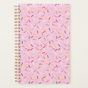 Regenbogen-Pink-Donut-Sprinkles-Notizbuch-Planer Planer