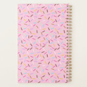 Regenbogen-Pink-Donut-Sprinkles-Notizbuch-Planer Planer (Rückseite)