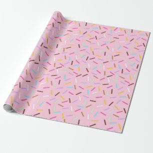 Regenbogen-Pink-Donut-Streusel-Geschenkverpackungs Geschenkpapier