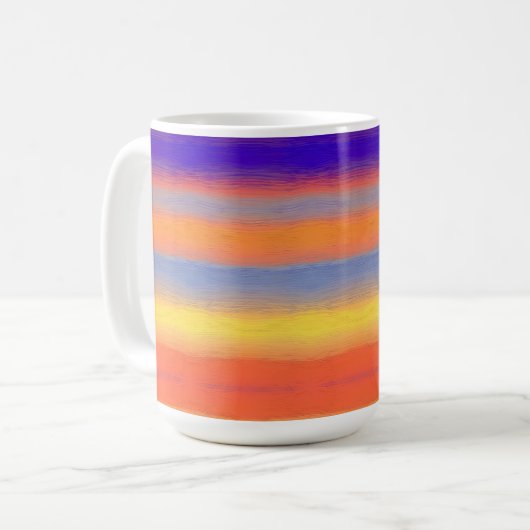 Regenbogen-Pinselstrich-Gradient-Klassischer Beche Kaffeetasse (Vorderseite Links)