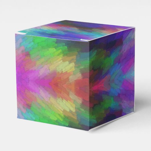 Regenbogen-Pinselstriche Geschenkschachtel (Vorderseite)