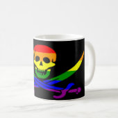 Regenbogen-Piraten-Tasse Kaffeetasse (VorderseiteRechts)