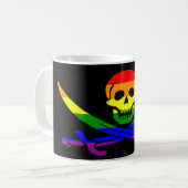 Regenbogen-Piraten-Tasse Kaffeetasse (Vorderseite Links)