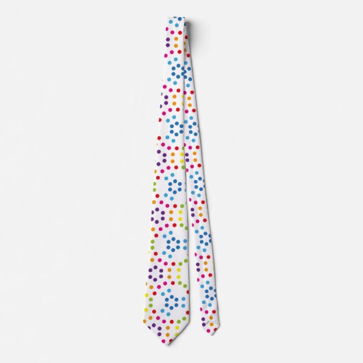 Regenbogen-Polka Krawatte (Vorderseite)