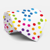 Regenbogen-Polka Krawatte (Gerollt)